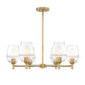 Summer Jazz Six Light Chandelier in Brushed Gold