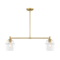 Summer Jazz Two Light Island Pendant in Brushed Gold