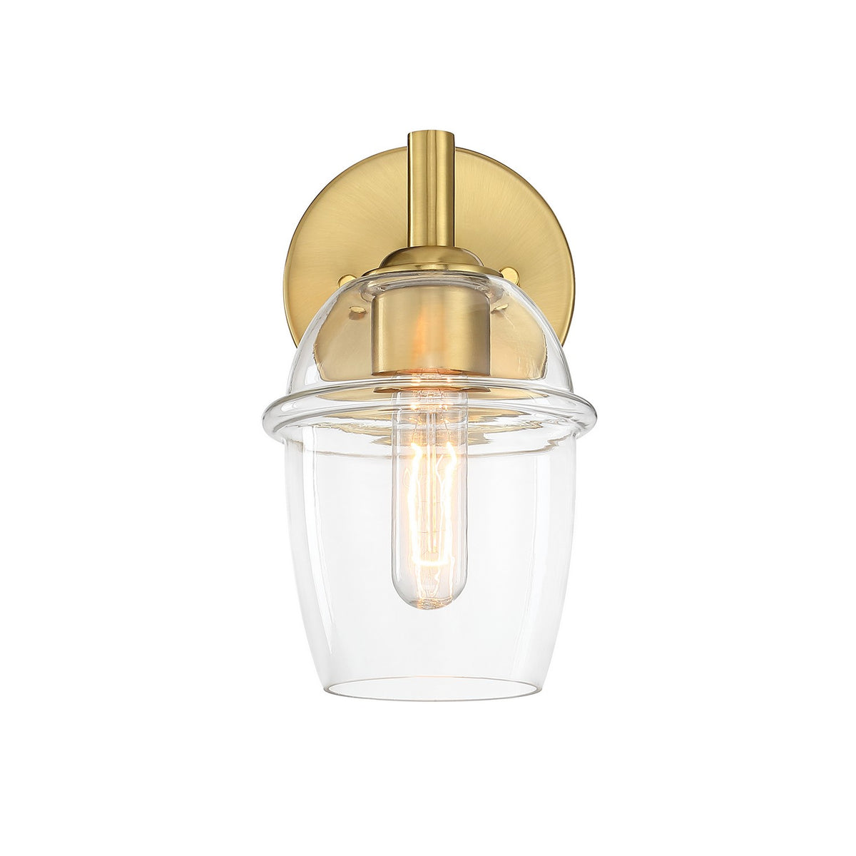 Summer Jazz One Light Wall Sconce in Brushed Gold