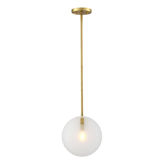 Sky Fall One Light Pendant in Brushed Gold