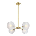 Sky Fall Four Light Chandelier in Brushed Gold