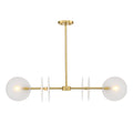 Sky Fall Four Light Island Pendant in Brushed Gold