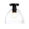 Indigo One Light Semi Flush Mount in Matte Black