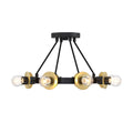Harmoni Eight Light Semi Flush Mount in Matte Black