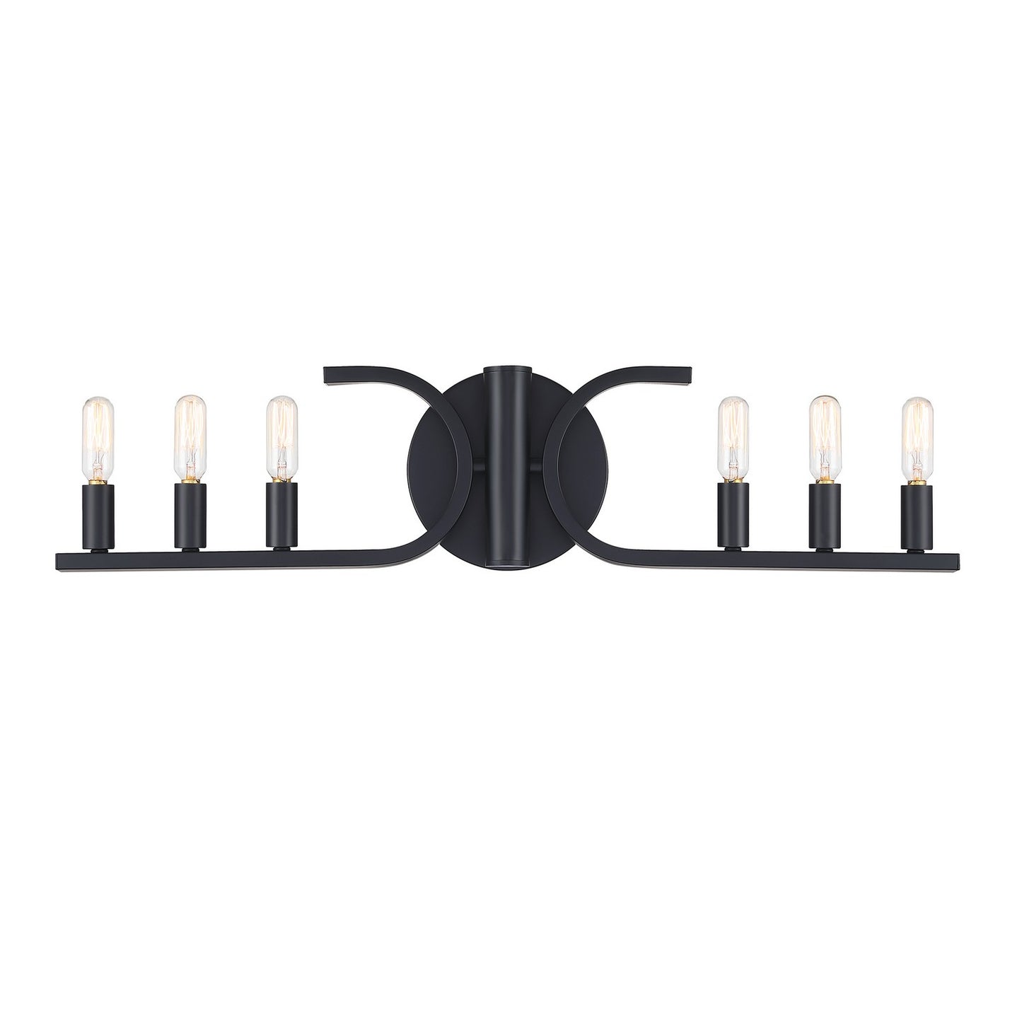 Skye Six Light Vanity in Matte Black