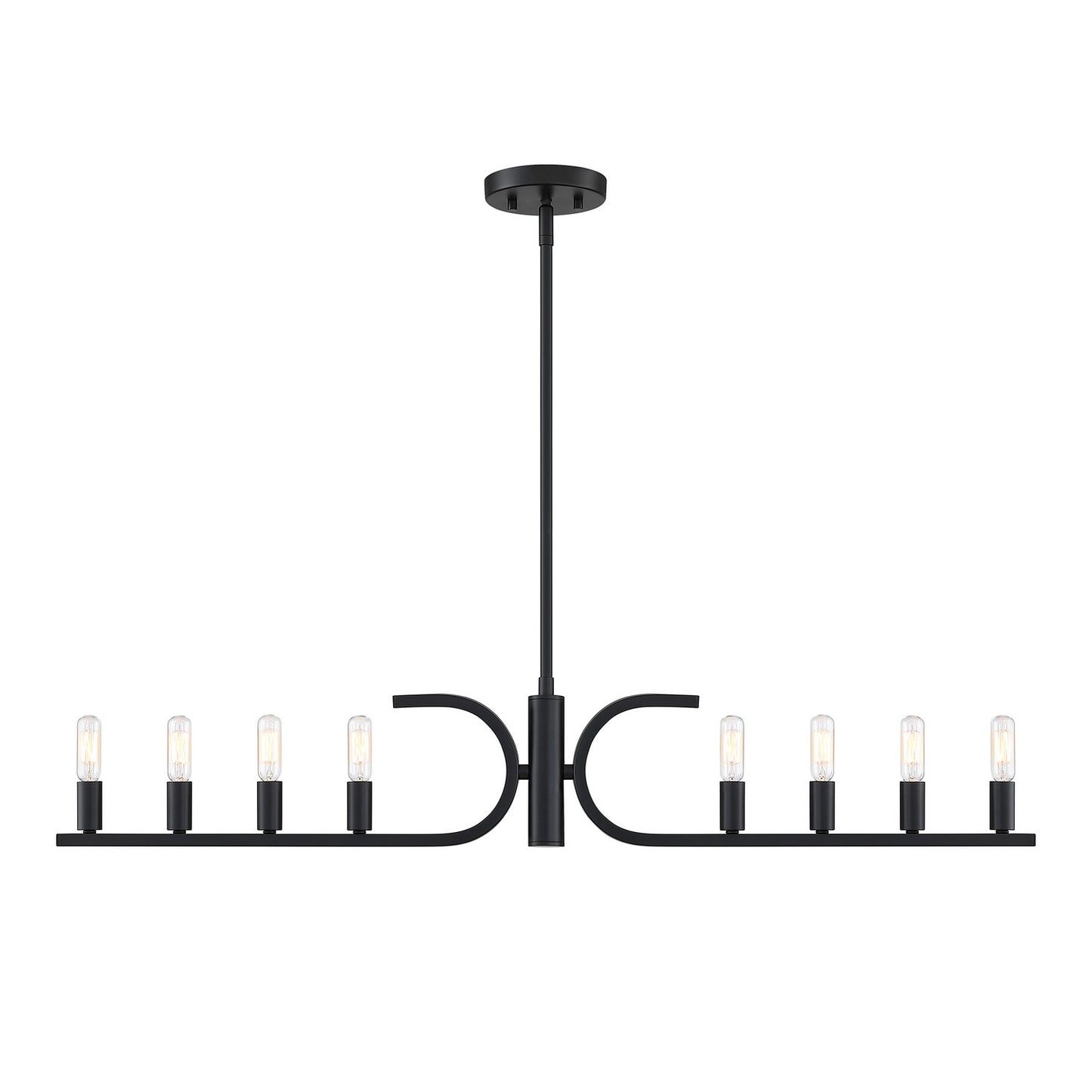 Skye Eight Light Island Pendant in Matte Black