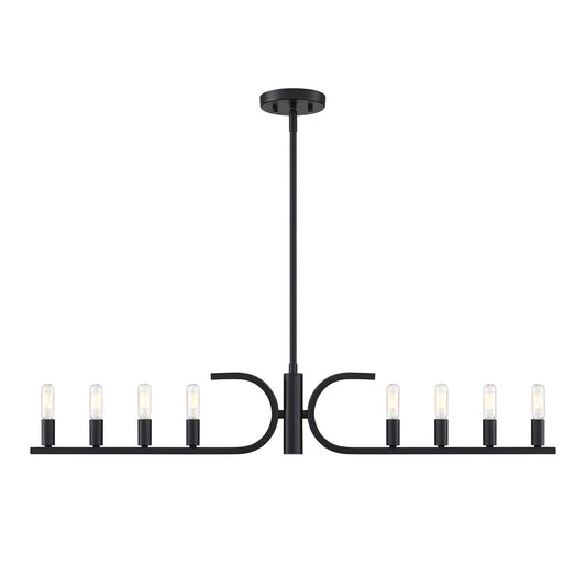 Skye Eight Light Island Pendant in Matte Black