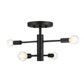 Arlo Four Light Semi Flush Mount in Matte Black
