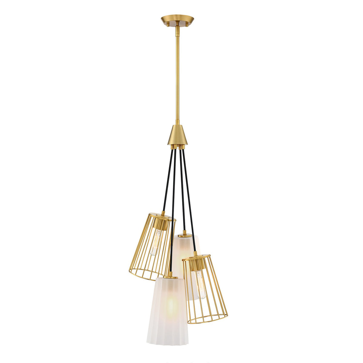 Liana Four Light Chandelier in Brushed Gold