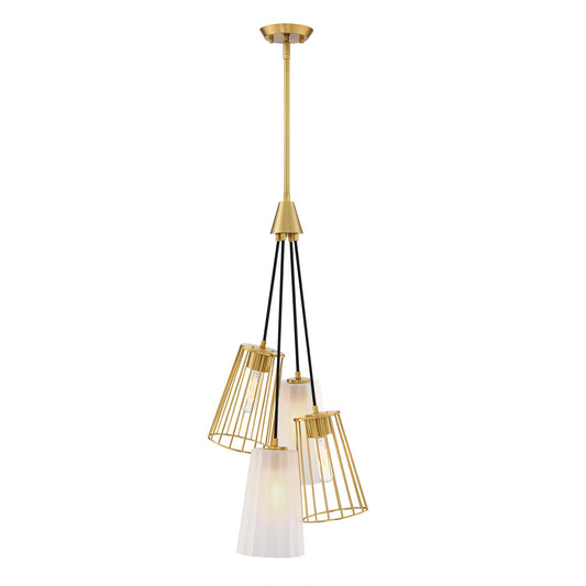 Liana Four Light Chandelier in Brushed Gold