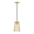 Liana One Light Pendant in Brushed Gold