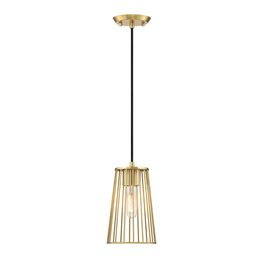 Liana One Light Pendant in Brushed Gold