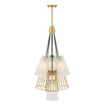 Liana Seven Light Chandelier in Brushed Gold