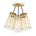 Liana Four Light Semi Flush Mount in Brushed Gold