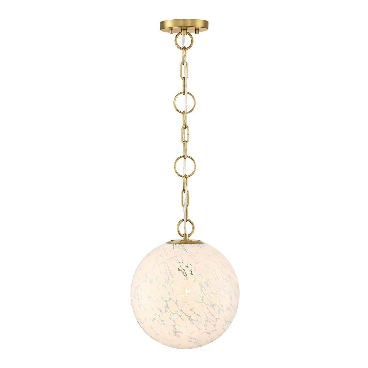 Wine Flower One Light Pendant in Brushed Gold