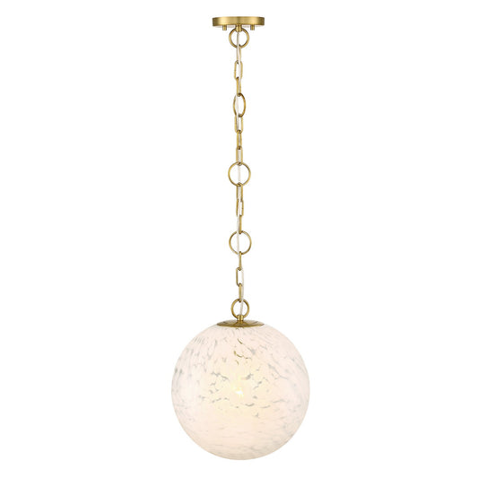 Wine Flower One Light Pendant in Brushed Gold