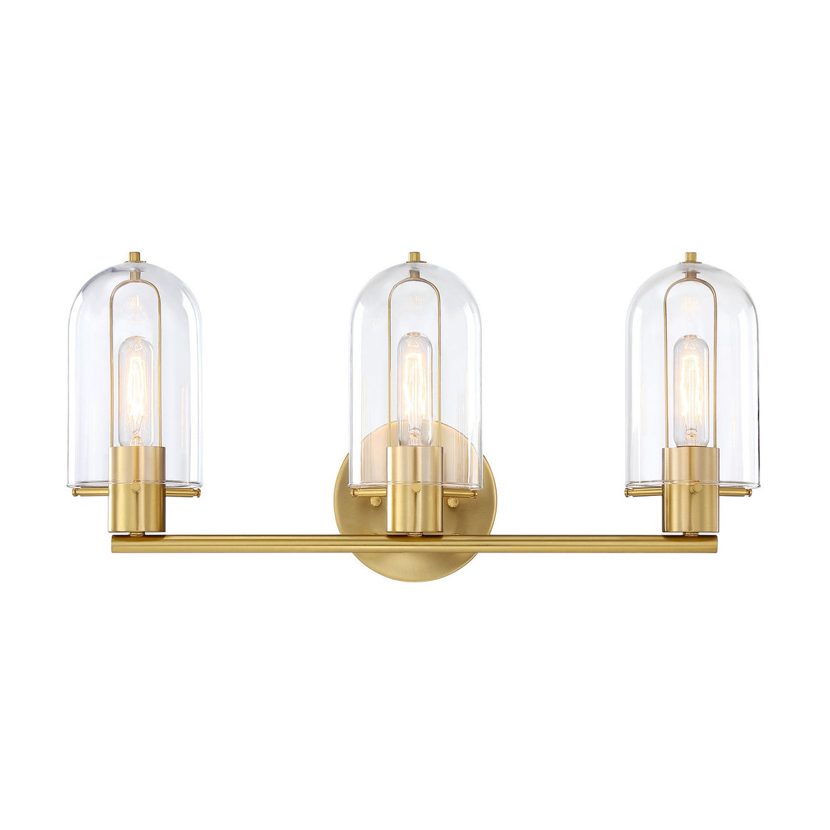 Skylar Three Light Vanity in Brushed Gold