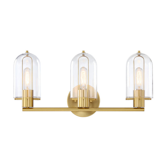 Skylar Three Light Vanity in Brushed Gold
