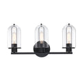 Skylar Three Light Vanity in Matte Black