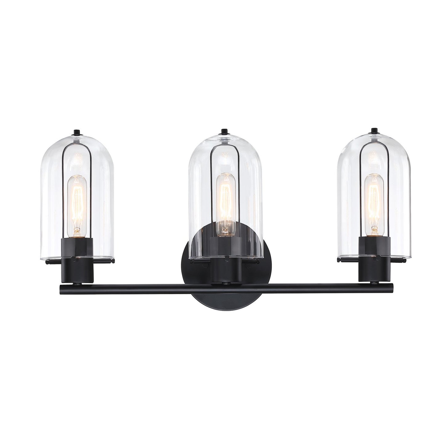 Skylar Three Light Vanity in Matte Black