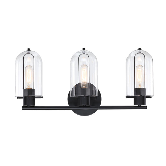 Skylar Three Light Vanity in Matte Black