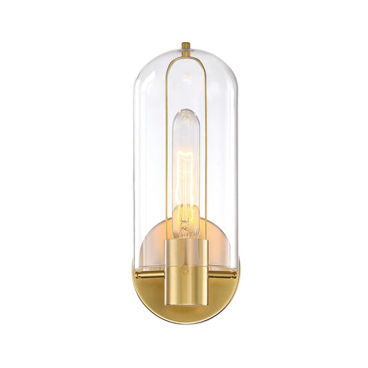 Skylar One Light Wall Sconce in Brushed Gold