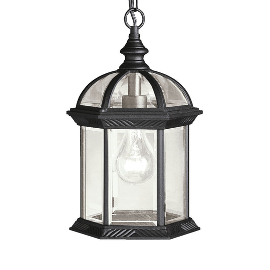 Barrie One Light Outdoor Pendant in Black