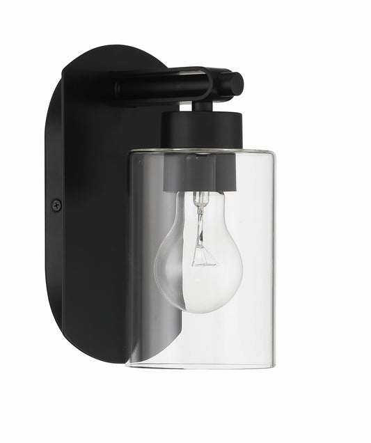 Hendrix One Light Wall Sconce in Flat Black