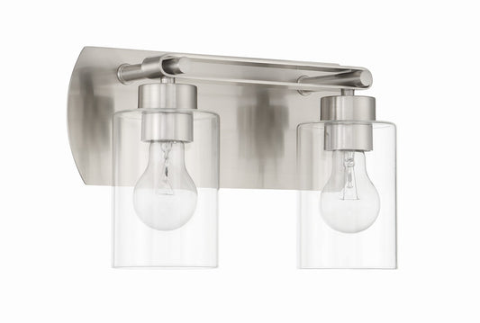 Hendrix Two Light Vanity in Brushed Polished Nickel
