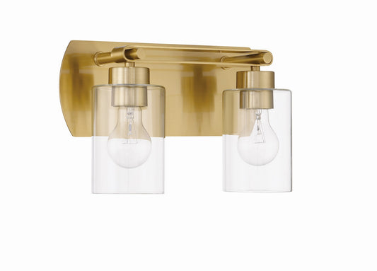 Hendrix Two Light Vanity in Satin Brass