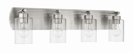 Hendrix Four Light Vanity in Brushed Polished Nickel