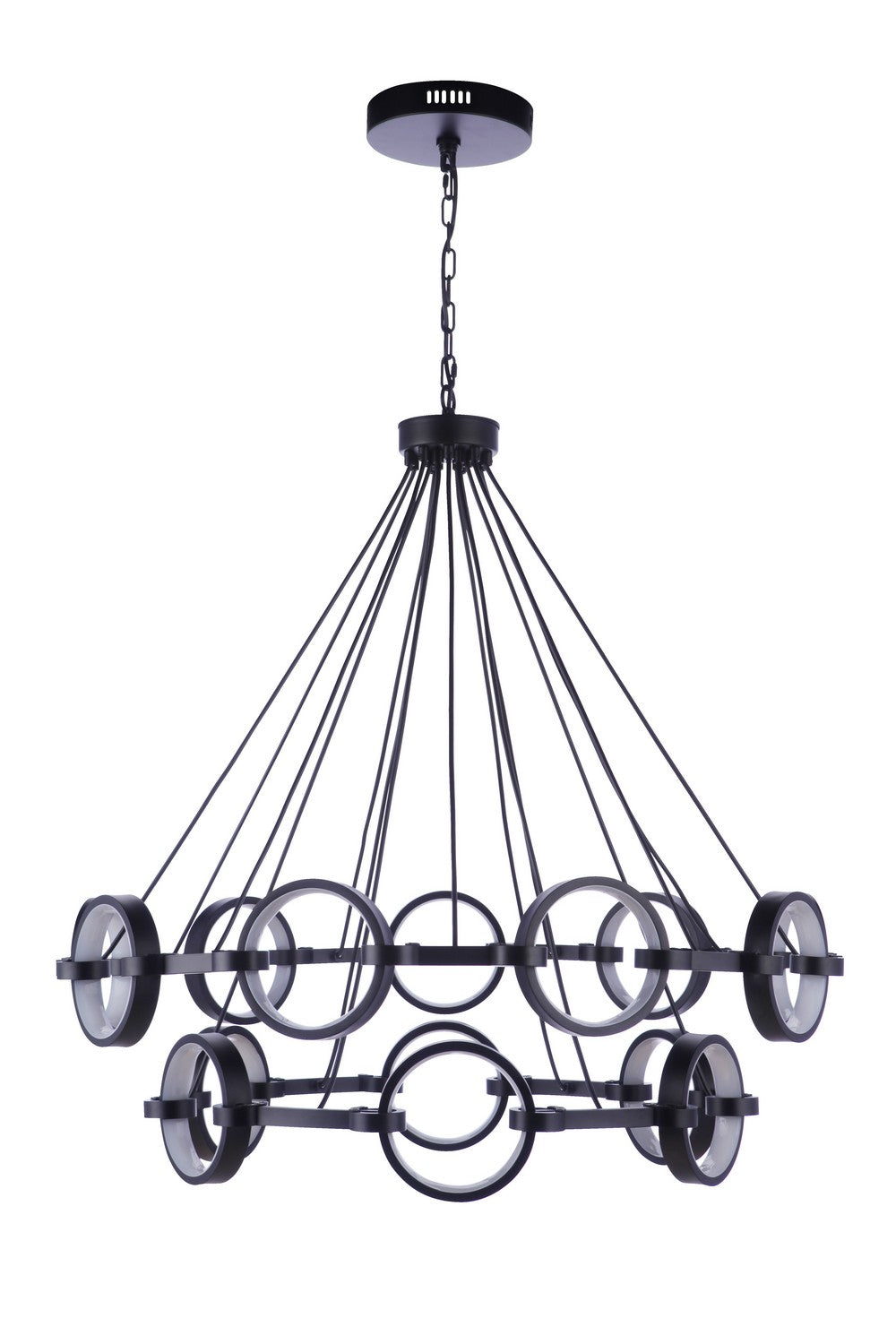 Context LED Chandelier in Flat Black