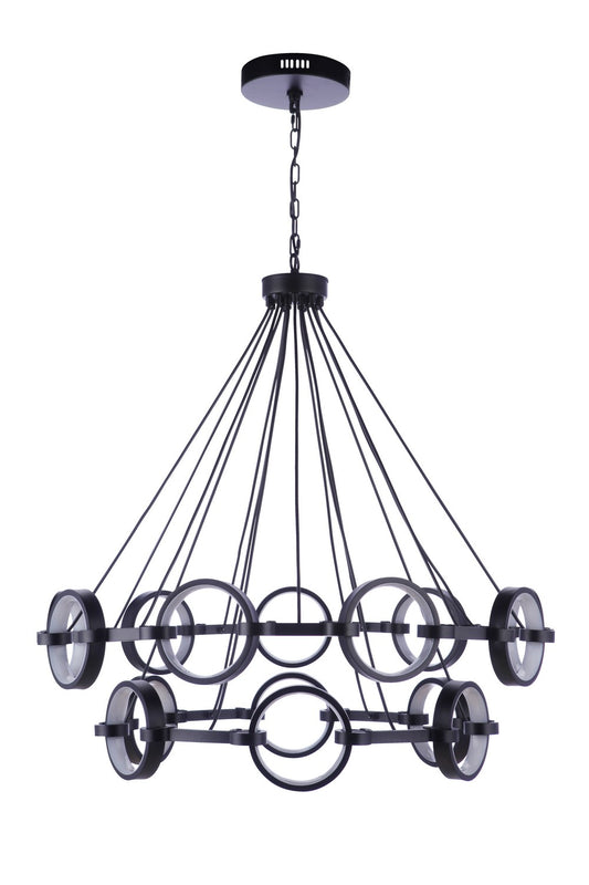 Context LED Chandelier in Flat Black
