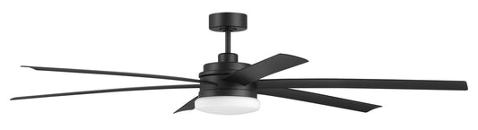 Chilz 72" Ceiling Damp rated, no Wifi 72" Ceiling Fan in Flat Black
