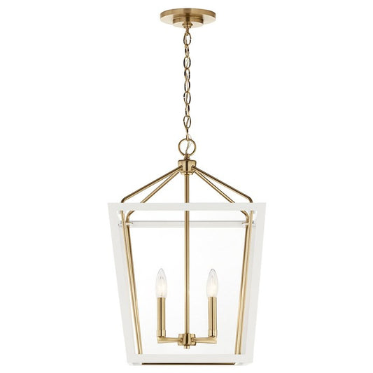 Delvin Four Light Foyer Pendant in Champagne Bronze