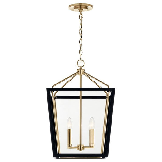 Delvin Four Light Foyer Pendant in Champagne Bronze