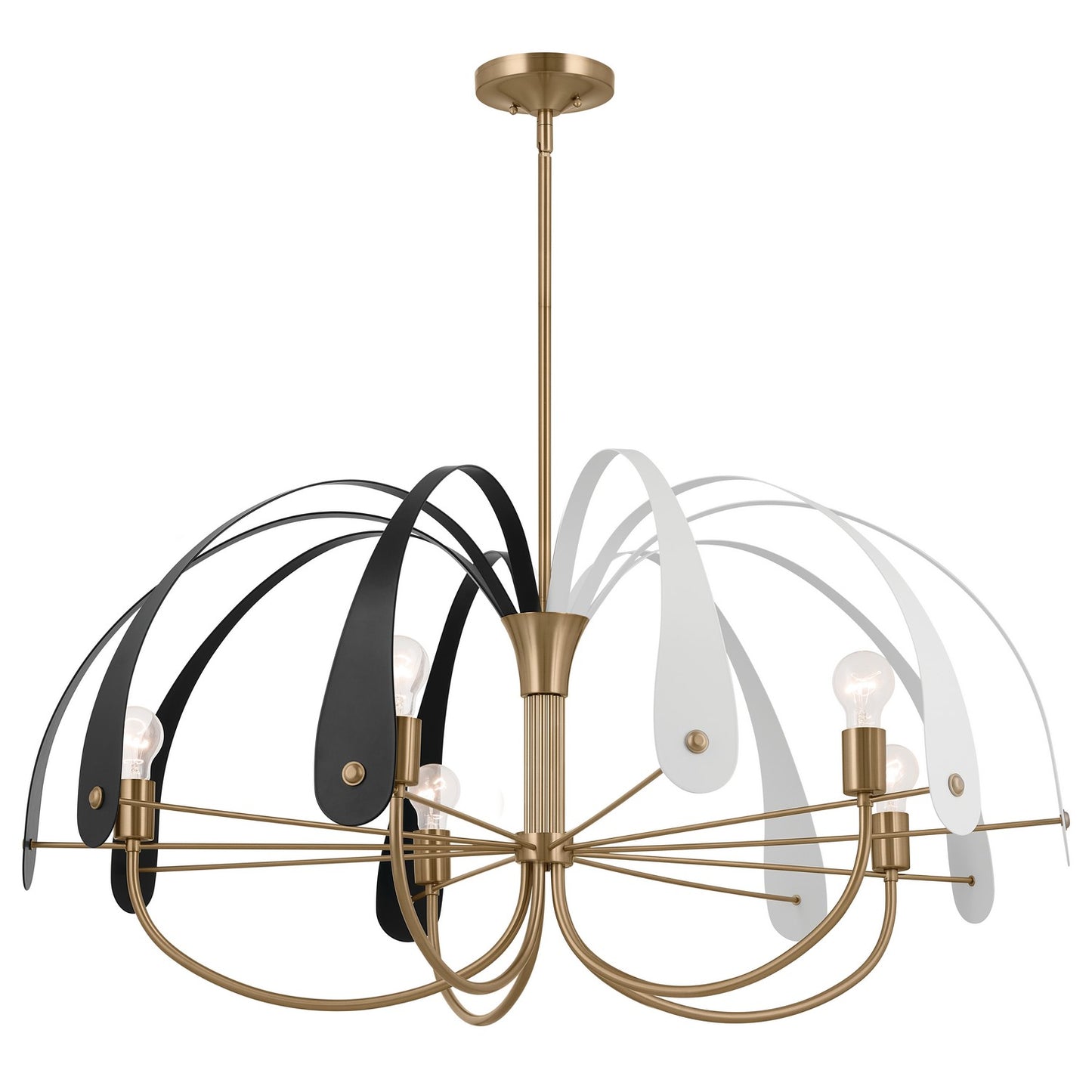Petal Five Light Chandelier in Champagne Bronze