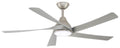 Transonic 56"Ceiling Fan in Brushed Nickel With Silver Blades