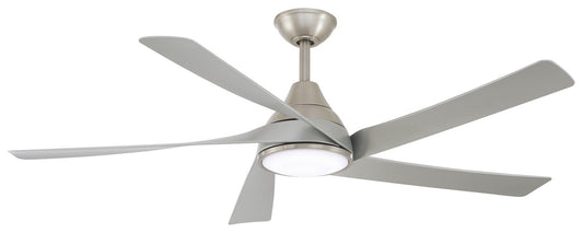Transonic 56"Ceiling Fan in Brushed Nickel With Silver Blades