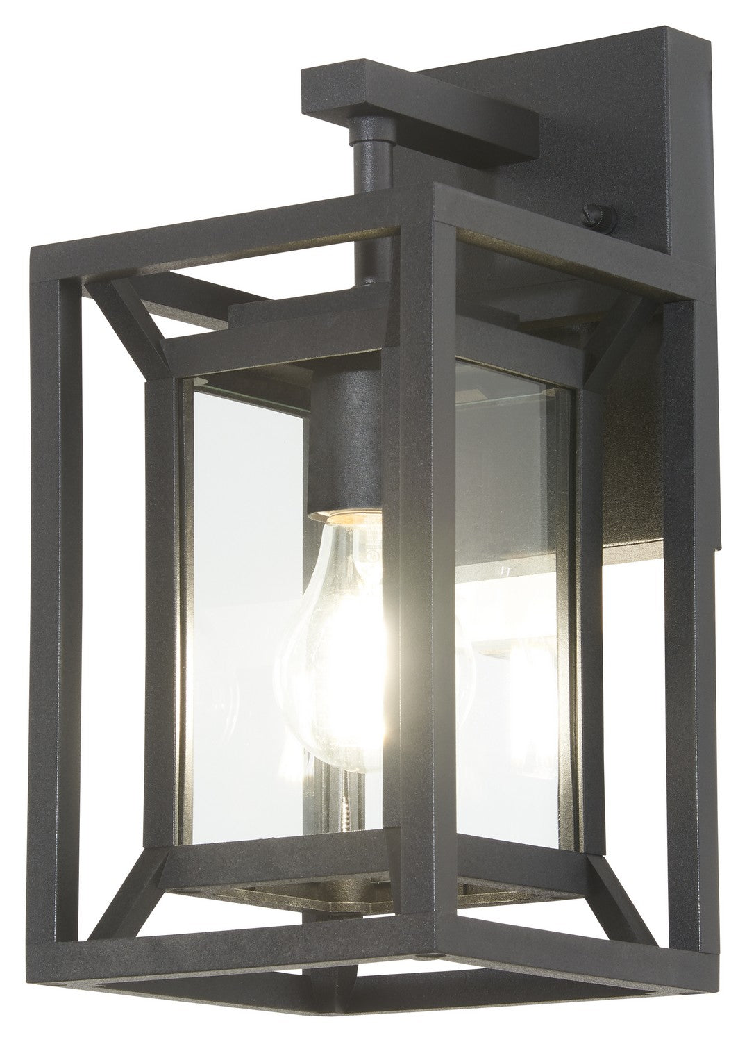 Harbor View One Light Outdoor Wall Mount in Sand Coal Black