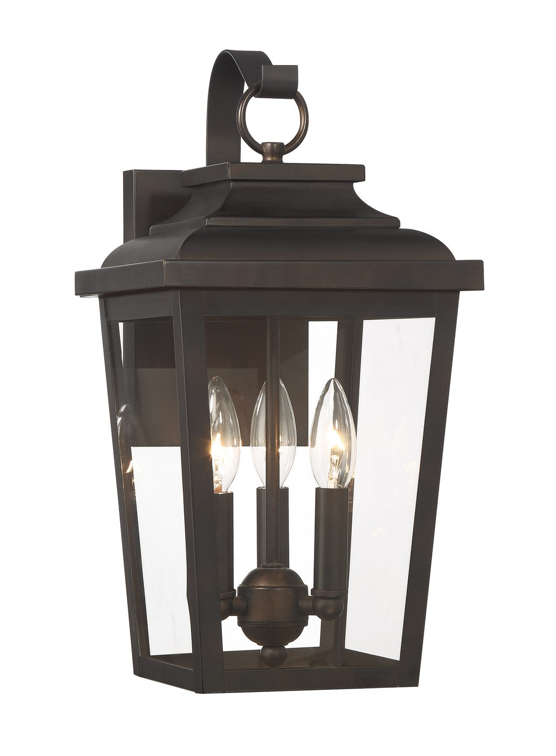 Irvington Manor Three Light Wall Mount in Chelesa Bronze