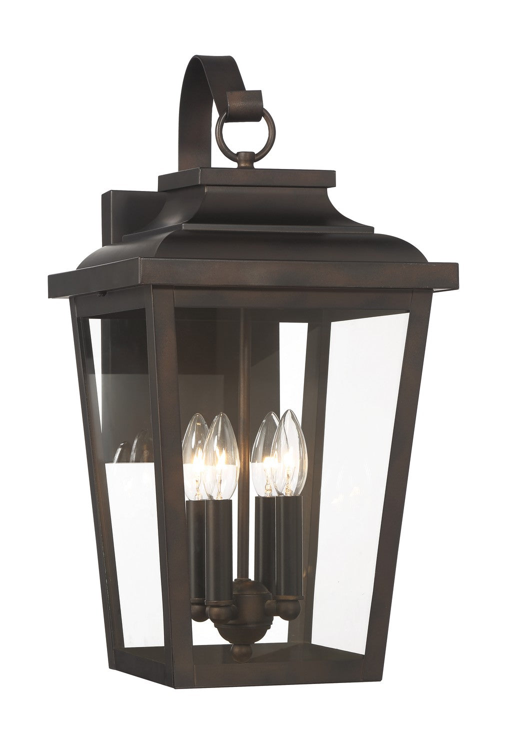 Irvington Manor Four Light Wall Mount in Chelesa Bronze