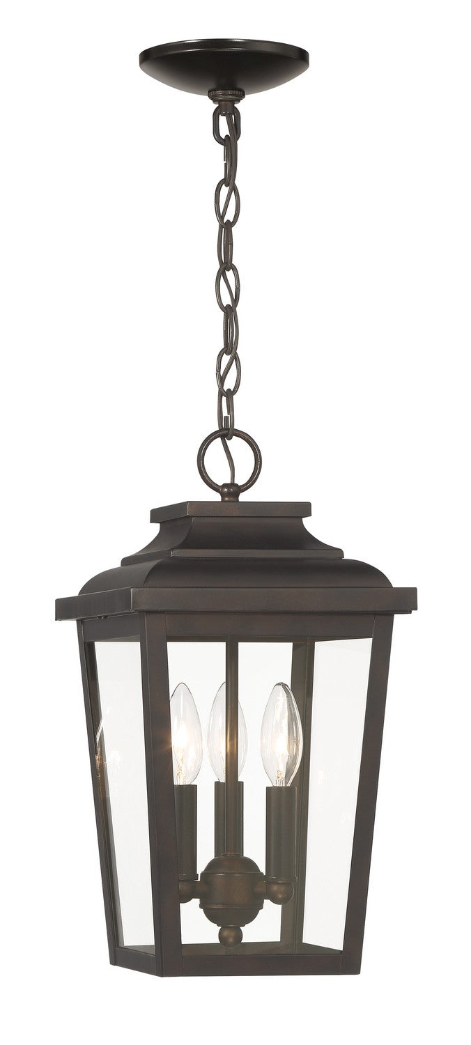 Irvington Manor Three Light Chain Hung in Chelesa Bronze