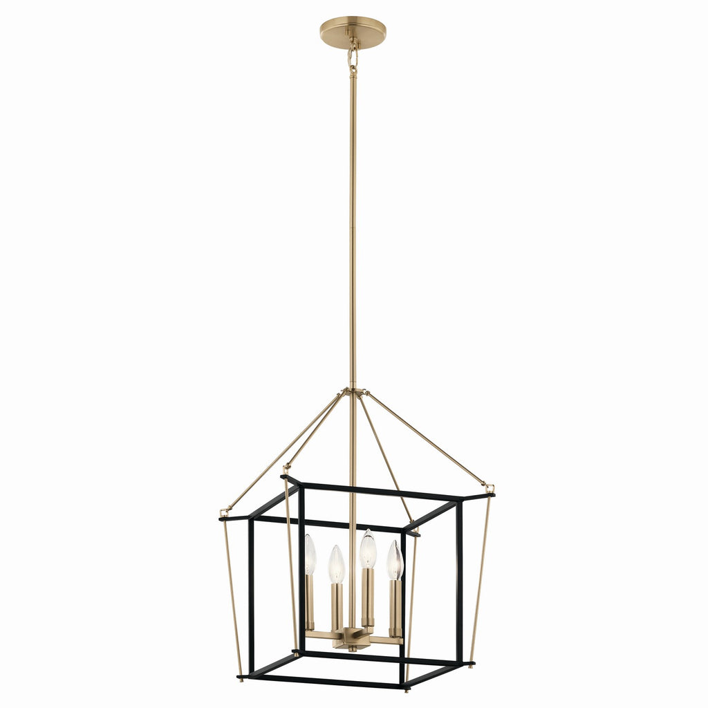 Eisley Four Light Foyer Pendant in Champagne Bronze