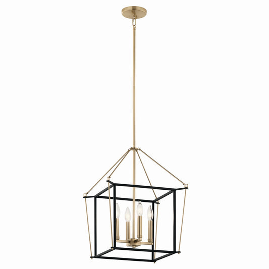 Eisley Four Light Foyer Pendant in Champagne Bronze