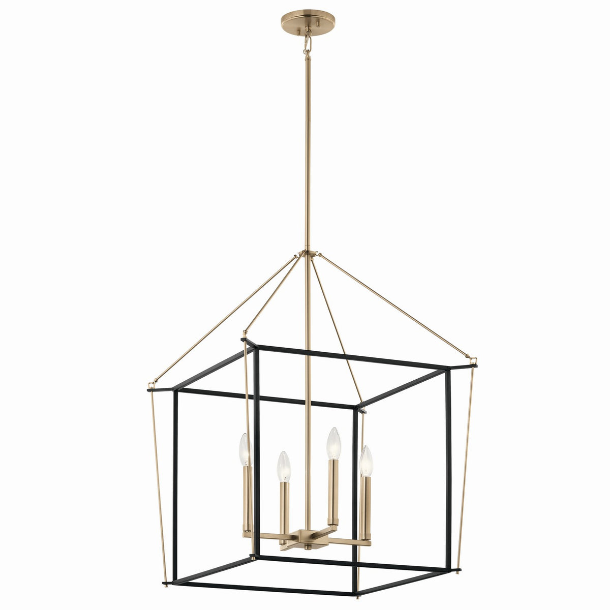 Eisley Four Light Foyer Pendant in Champagne Bronze