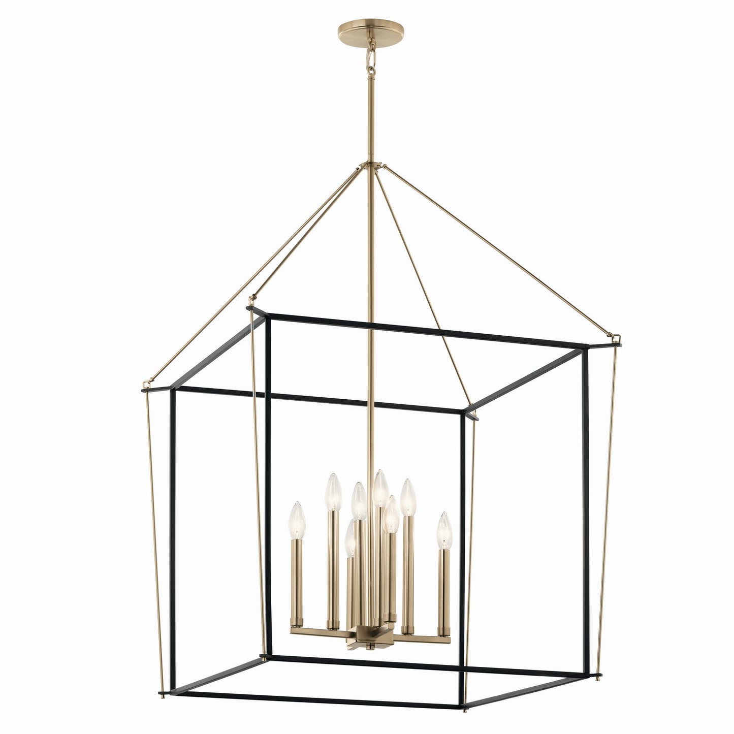 Eisley Eight Light Foyer Pendant in Champagne Bronze