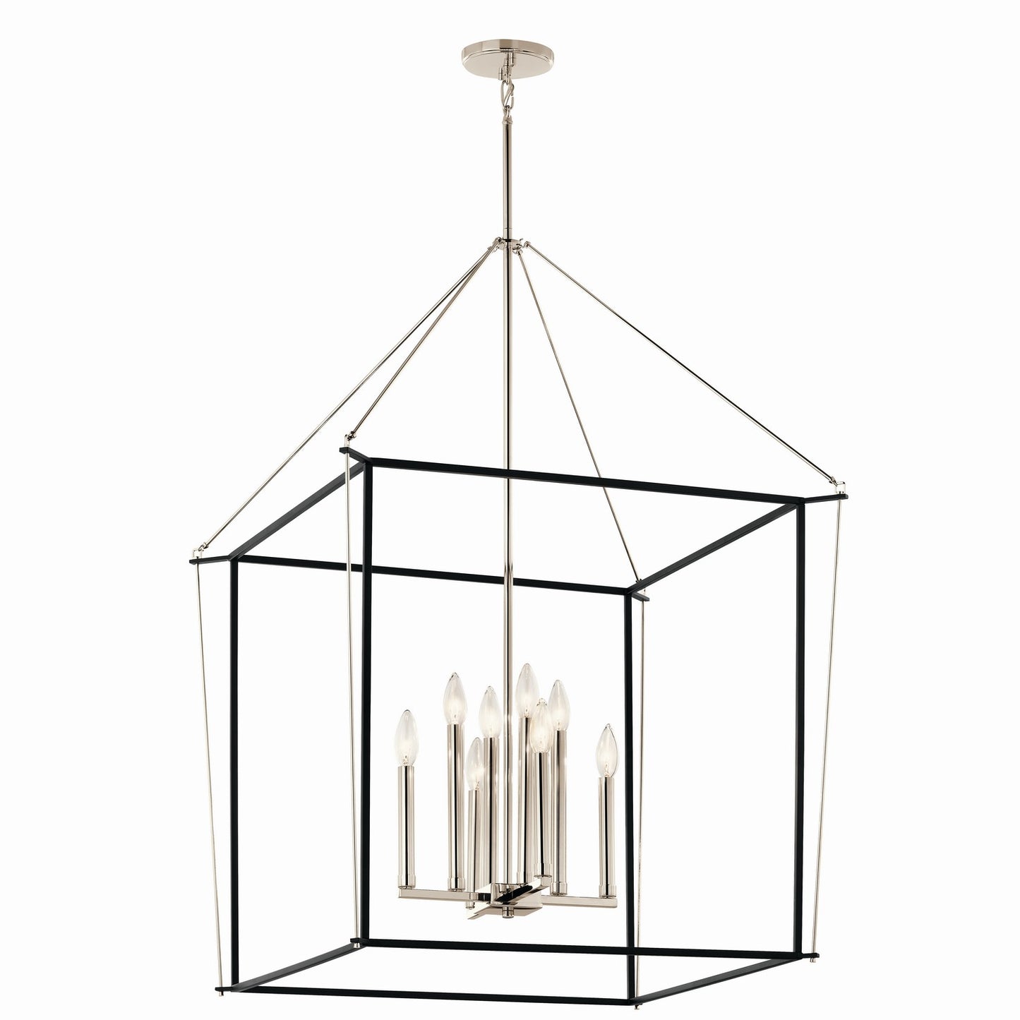 Eisley Eight Light Foyer Pendant in Polished Nickel