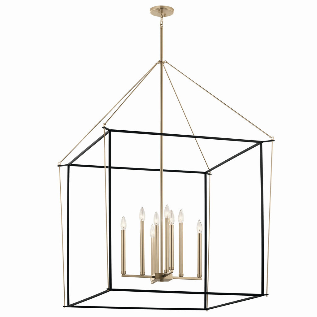 Eisley Eight Light Foyer Pendant in Champagne Bronze