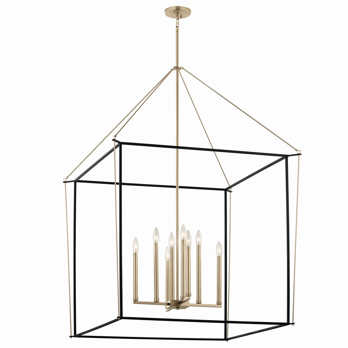 Eisley Eight Light Foyer Pendant in Champagne Bronze